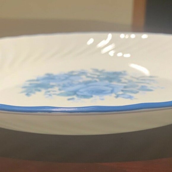 Blue Velvet Rose 12 1/4" x 10" Oval Serving Platter by Corelle (Corning) - Picture 2 of 3